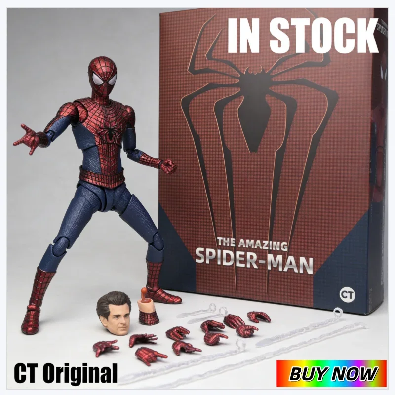 

Hot IN Stock CT Toys The Amazing Spider-Man Action Figures Andrew Garfield Spider Man mafex 001 Figurine Statue Model Gifts Toys