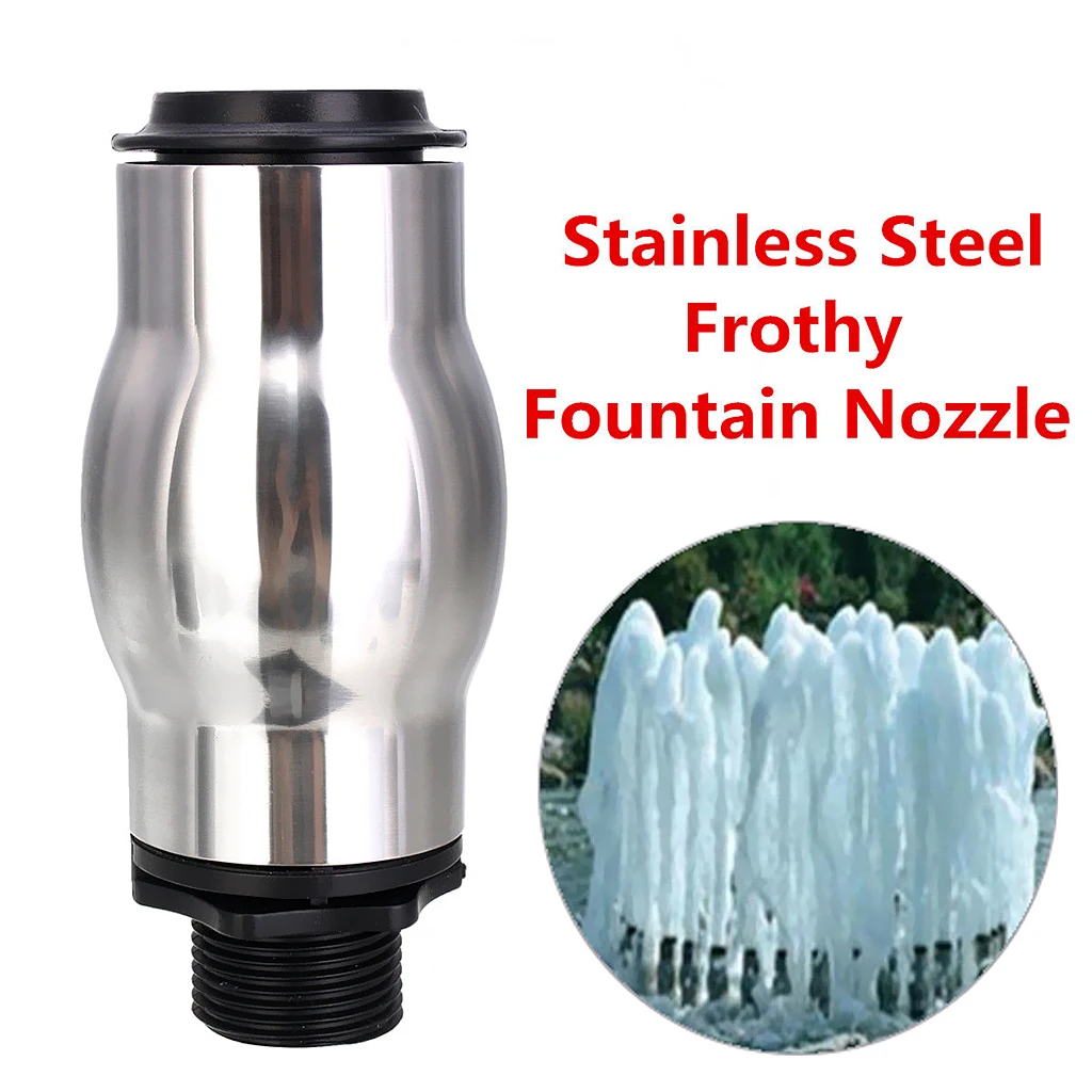 8pcs DN25 Stainless Steel Garden Waterfall Fountain Nozzle Scale Pond Sprinkler Head Straight Jetting Nozzle Garden Decoration