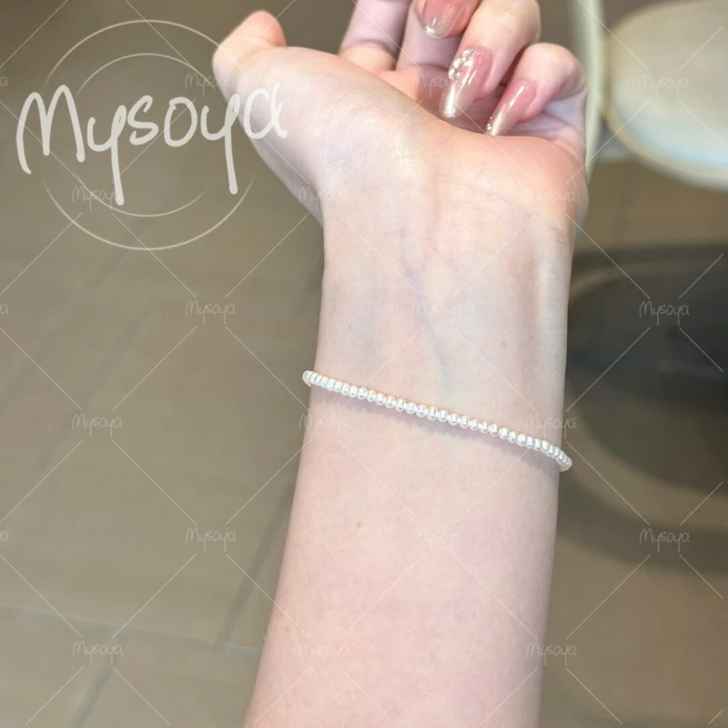 

Браслет MYSOYA из пресноводного жемчуга 2-3 мм, в подарочной коробке, для него/для нее, подходит в качестве подарка на день рождения/свадьбу/День матери A0133