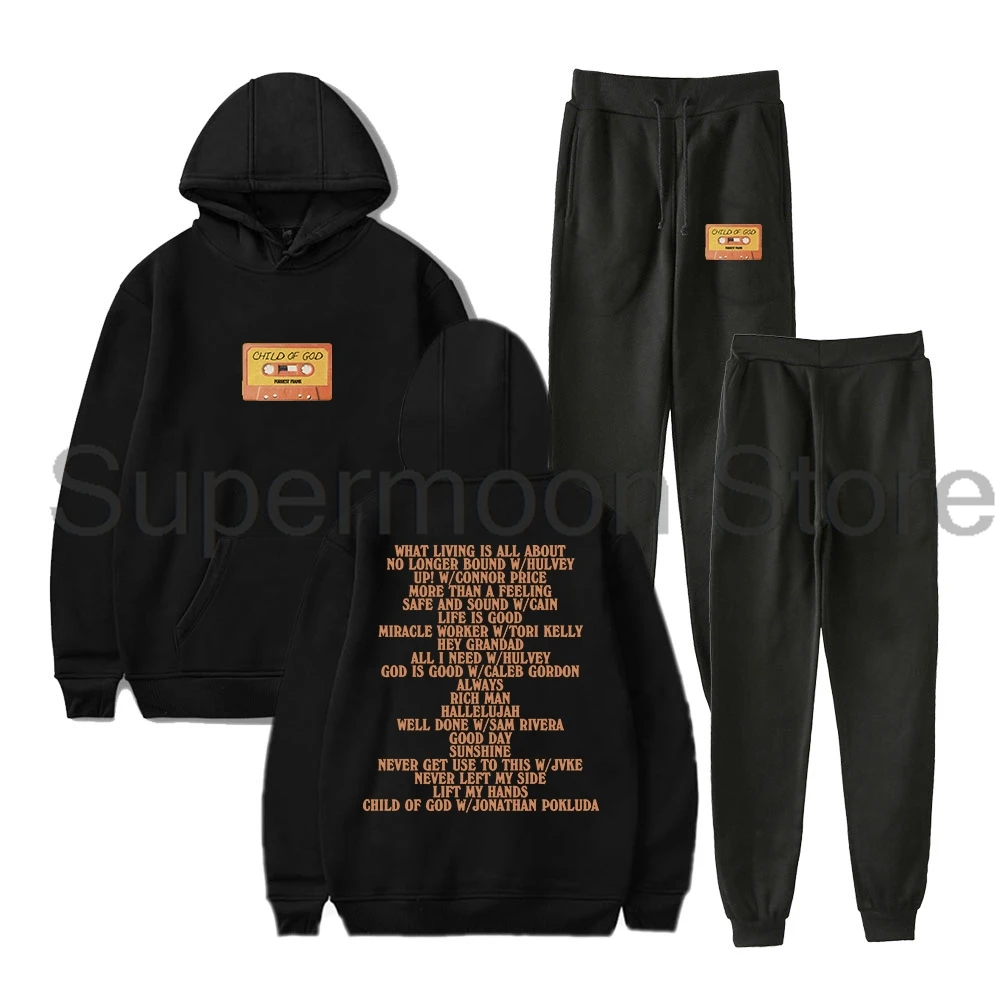 

Forrest Frank Child Of God Cassette Tan Hoodie Jogger Pants Two Piece Set Sweatshirts+Sweatpants 2024 Tour Women Men's Set