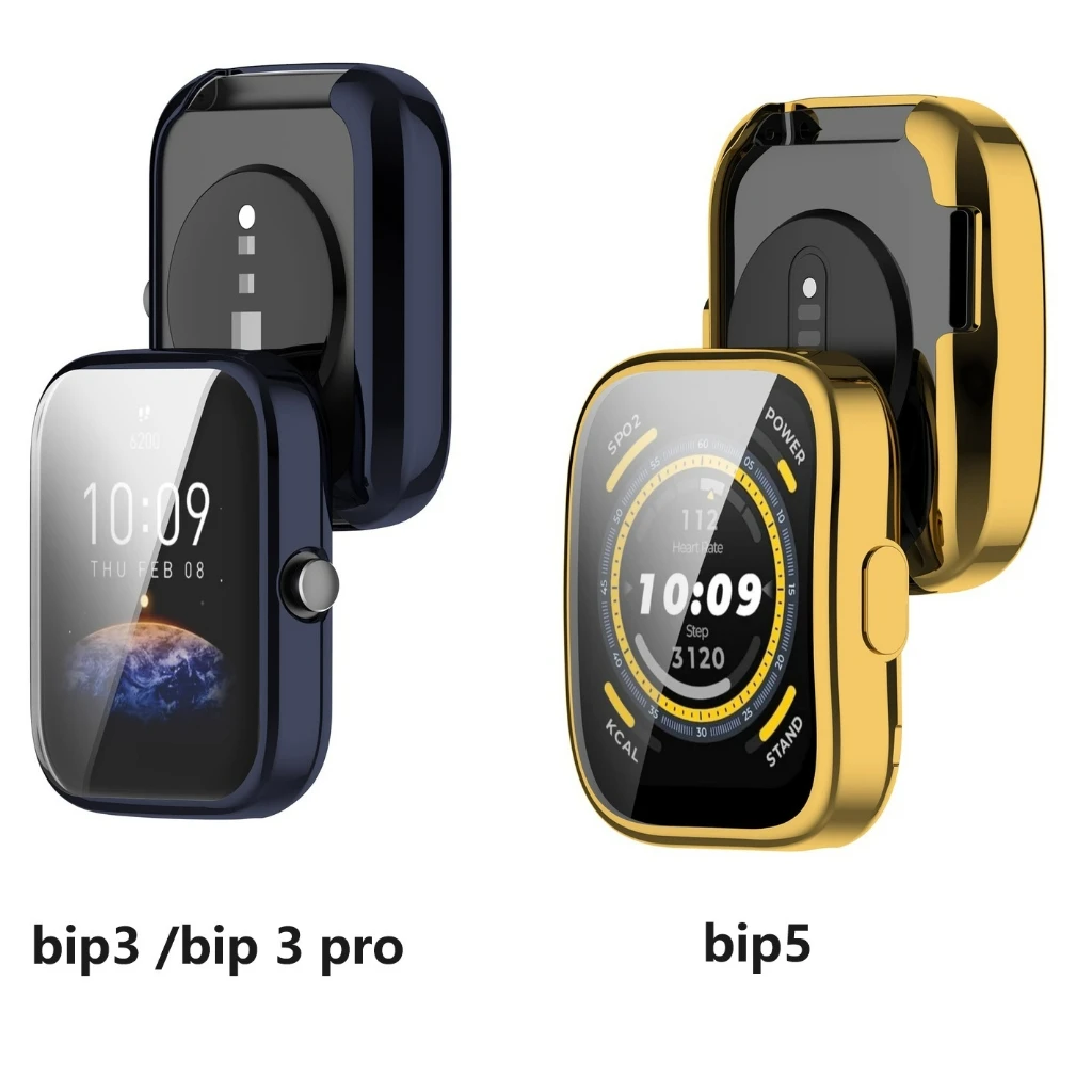 Чехол из ТПУ для Huami Amazfit Bip5 Bip3 Pro Bip 5 3 Pro, мягкая гальваническая защитная рамка для экрана часов, полное покрытие