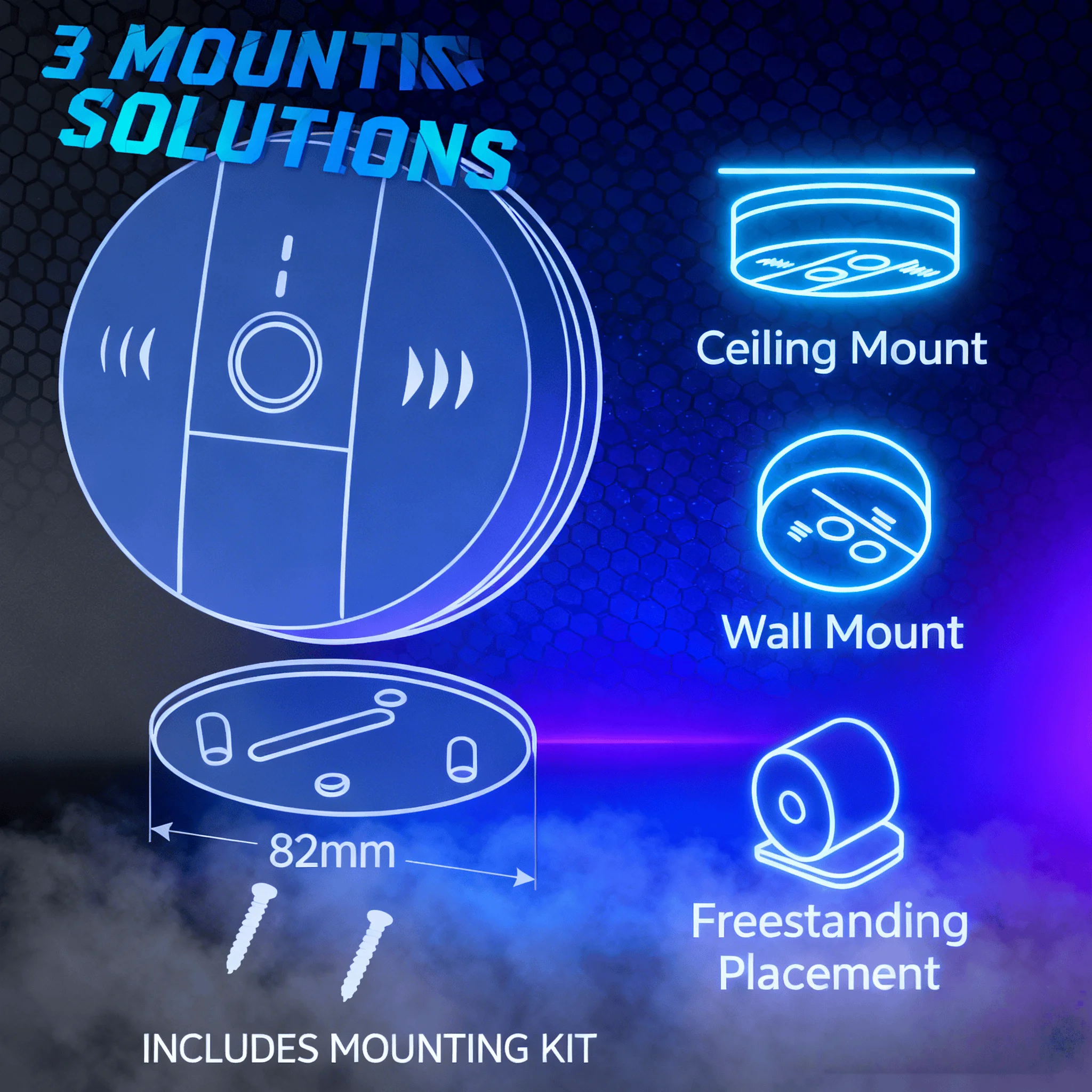 

Детектор CO от помех H2, 3-ступенчатый предупреждающий ЖК-дисплей, электрохимический датчик для защиты дома