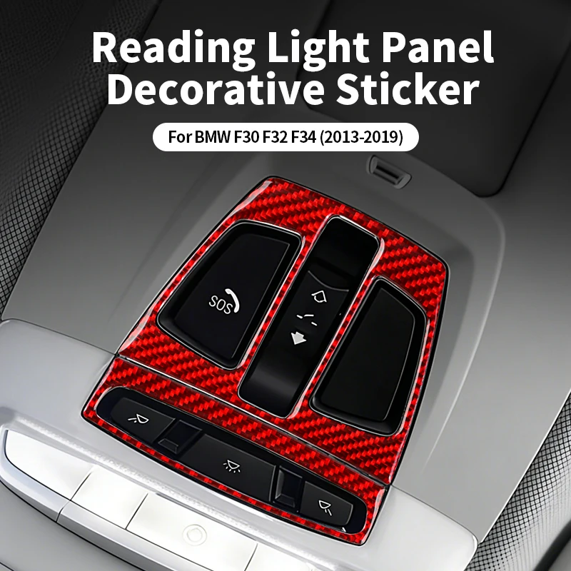 

Real Carbon Fiber For BMW F30 F32 F34 (2013-2019) Car Reading Light Control Panel Trim Sticker Auto Interior Tuning Accessories