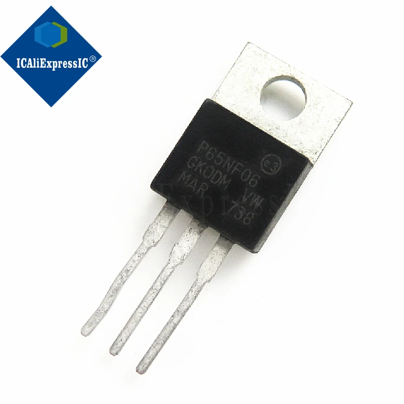 10pcs/lot STP65NF06 P65NF06 65NF06 60V 60A N-CH TO-220 In Stock