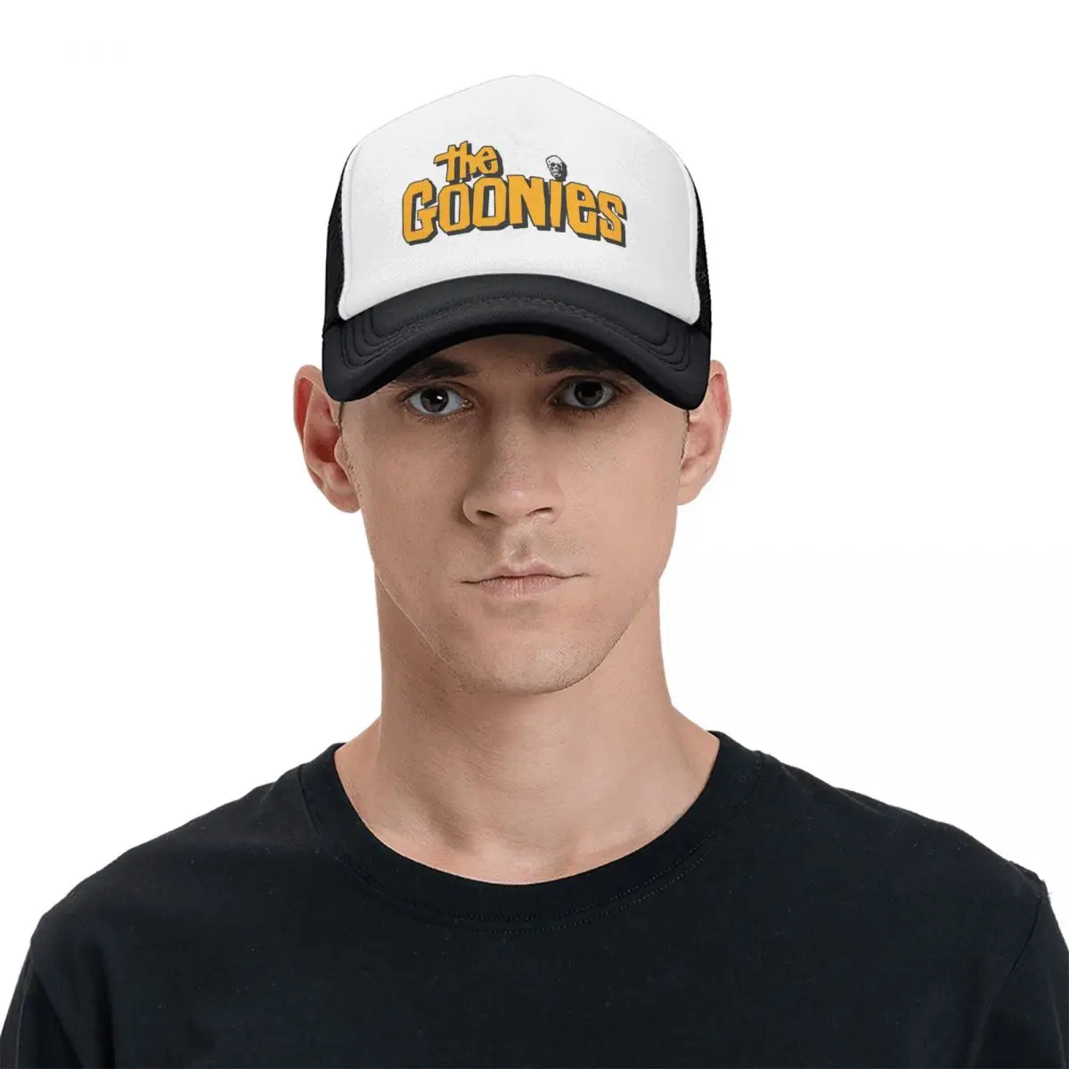 The Goonies Logo Mesh Baseball Caps Adult Sport Trucker Worker Cap Dad Hat Snapback Caps Golf Hats High Quality Trucker Hat