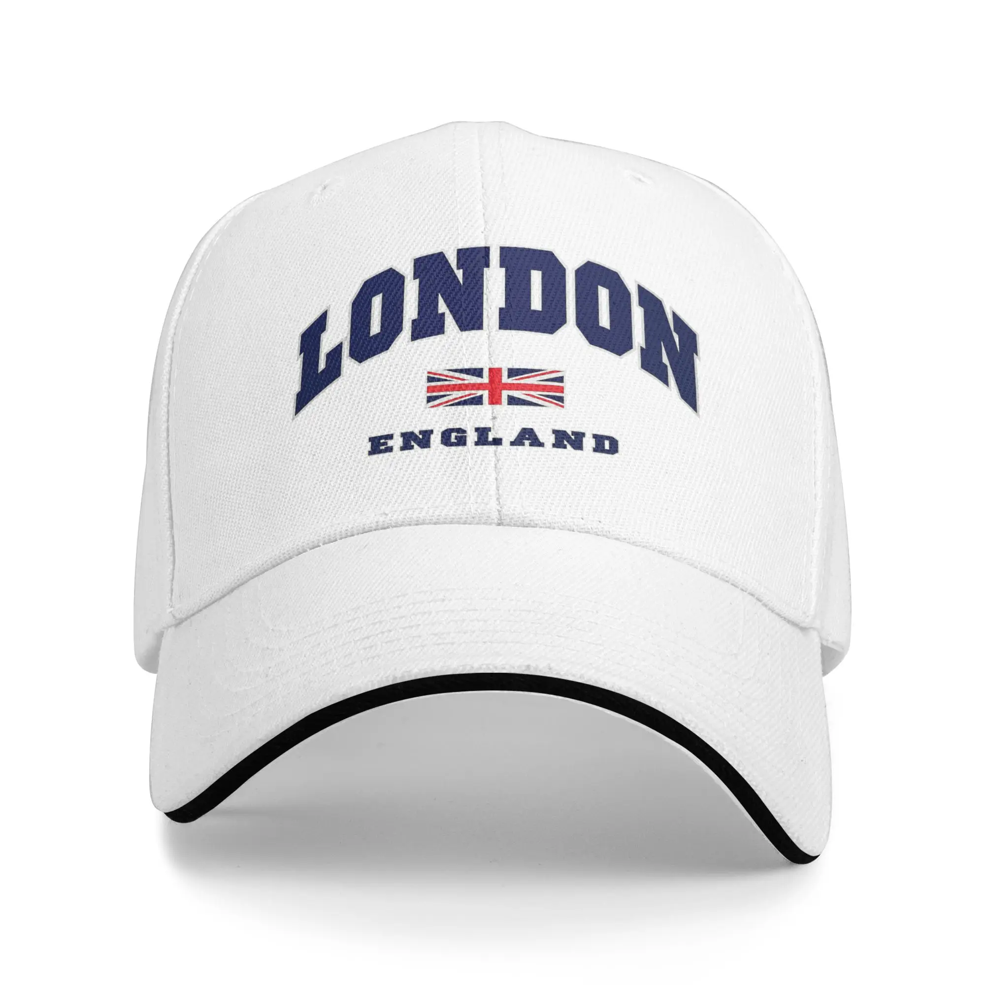 Bold London England Flag Baseball Cap  y2k Funny Couple Women Trucker Hat Dropshipping Print Outdoor Sports Snapback Cap