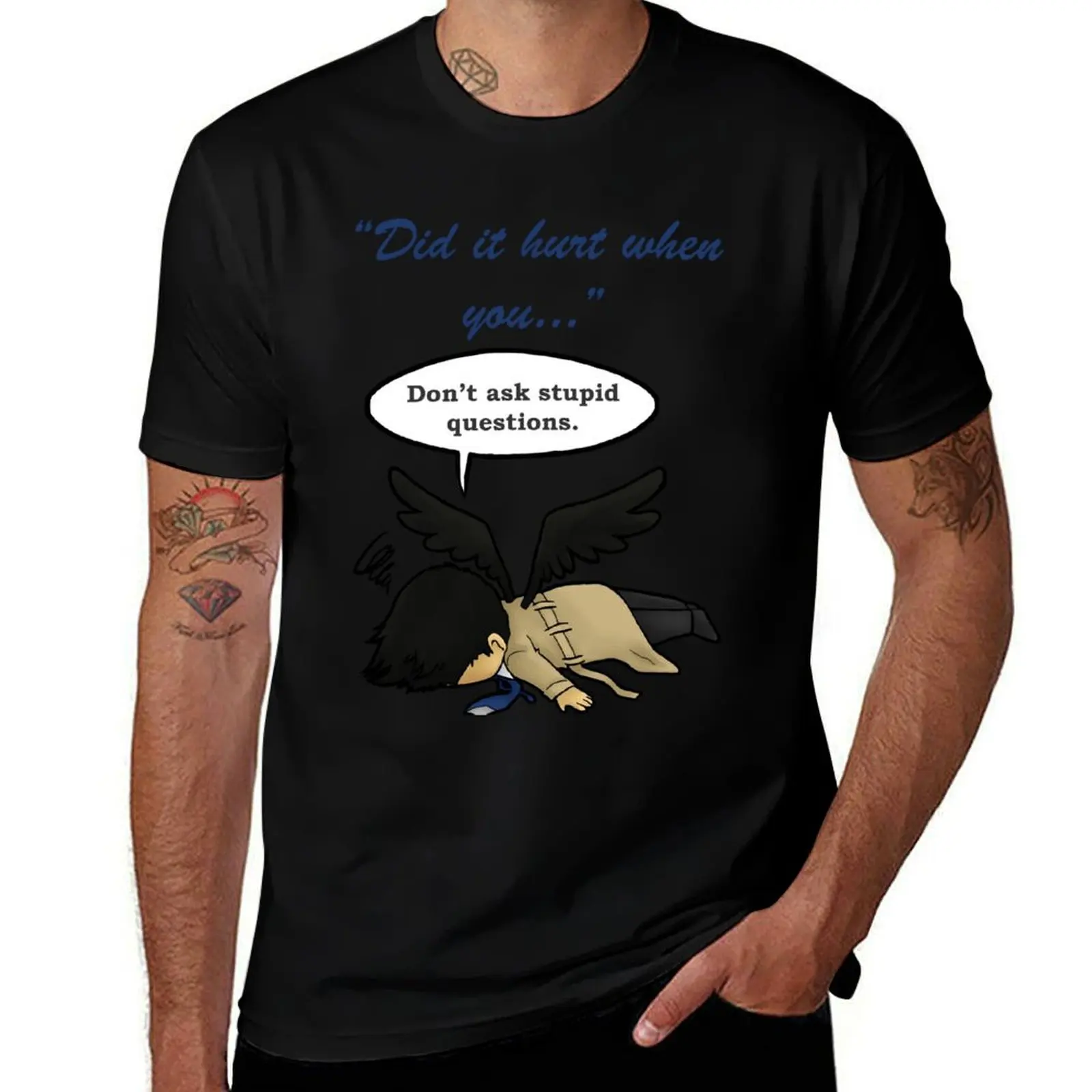 

man print shirt man shirt it t shirt when fell t hurt custom you quality from t Heaven T-Shirt cotton high plain Did