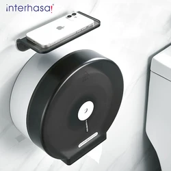 Interhasa! Toiletten papiersp ender Wand halterung selbst klebende Jumbo-Rolle handels üblicher Toilettenpapier-Handtuch spender für Badezimmer