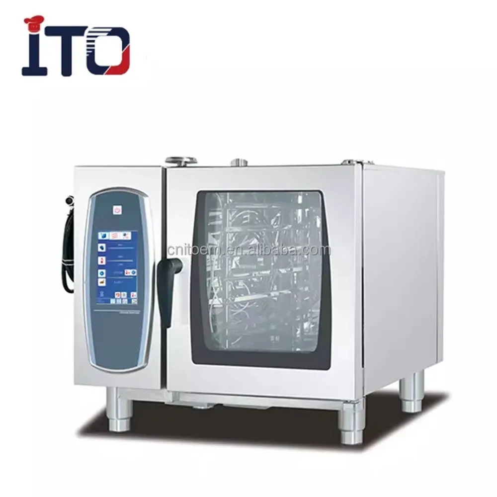 Commercial Electric Combi Steamer Oven Stainless Steel Commercial Kitchen Equipment Baking Roasting Steaming Oven for