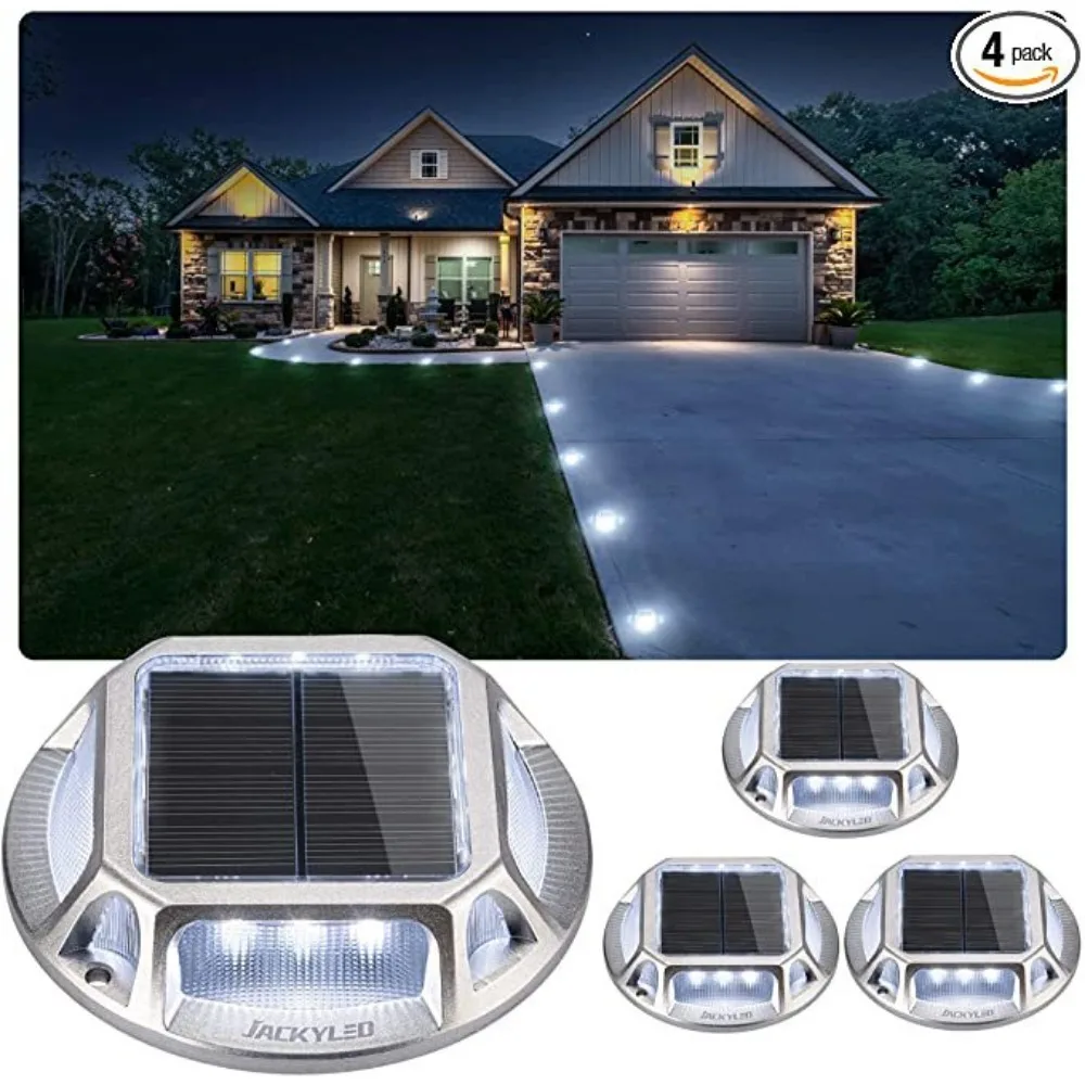 Solar deck lights 4Pack Landscape step lamp Garden driveway indication lighting LED decoration solar lights outdoor waterproof