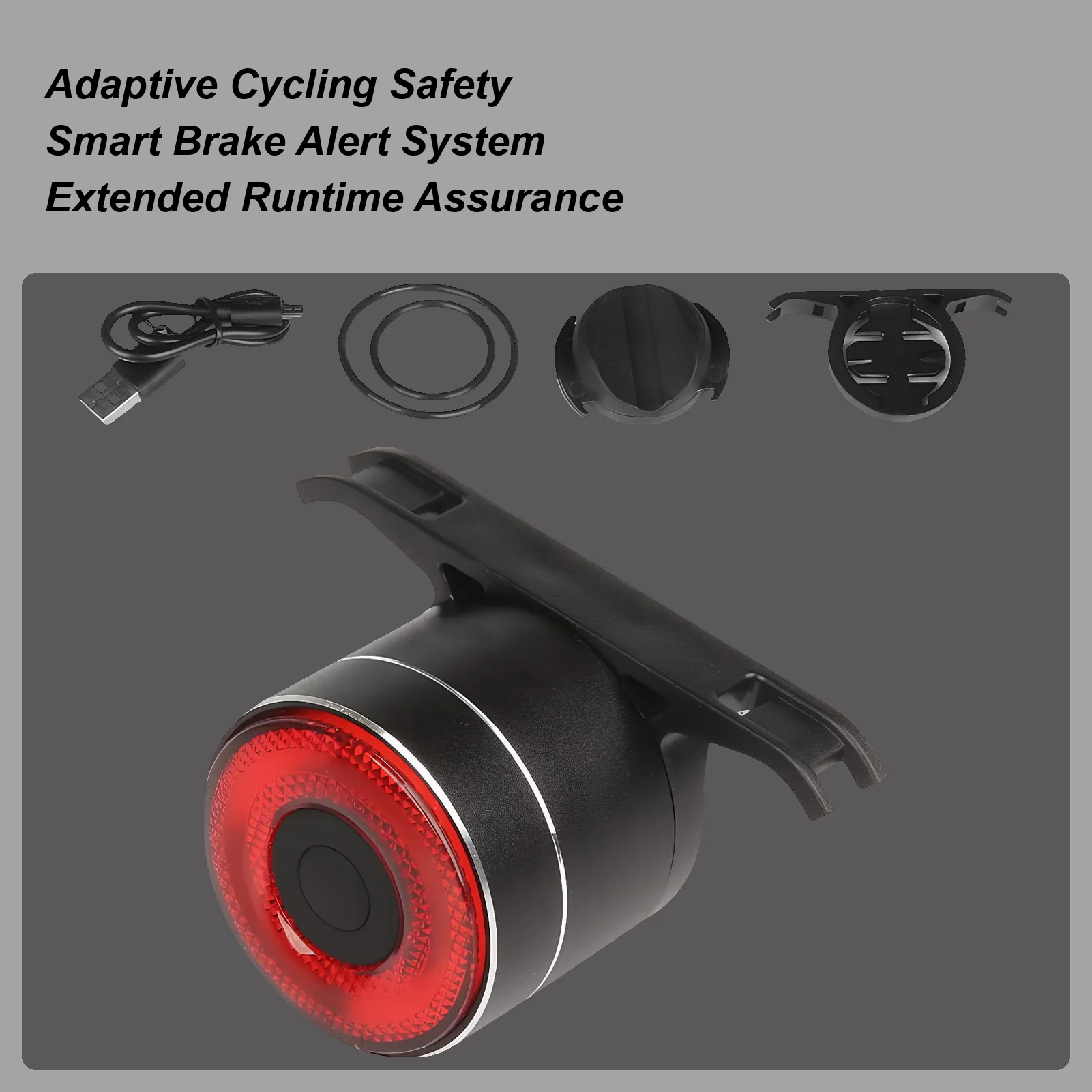 

Задний фонарь для велосипеда, светодиодный умный задний фонарь для велосипеда, сенсорный задний фонарь для езды на горной дороге, ежедневные поездки на работу, кемпинг, открытый