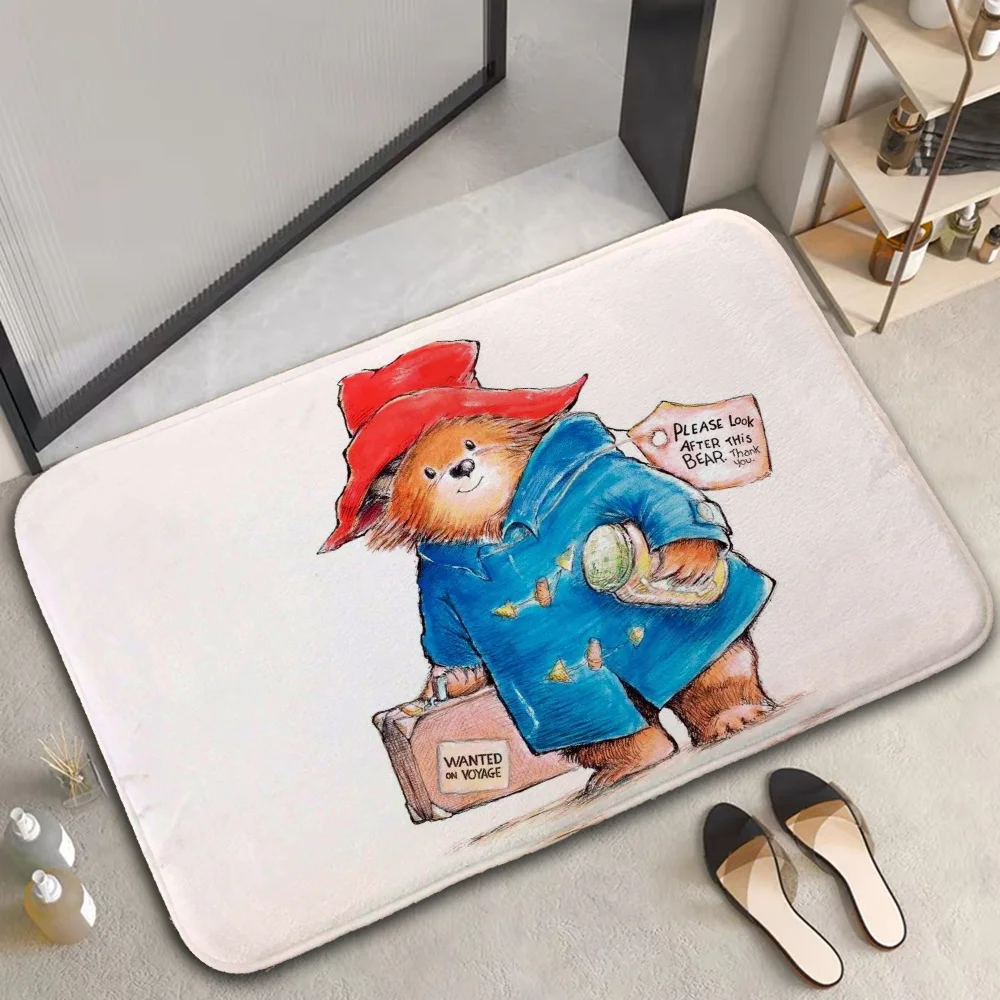 Aesthetic Room Decoration P-Paddington Bear Doormat Entrance Door Prayer Mat Home Bedroom Carpet for Kitchen Custom Floor Mats