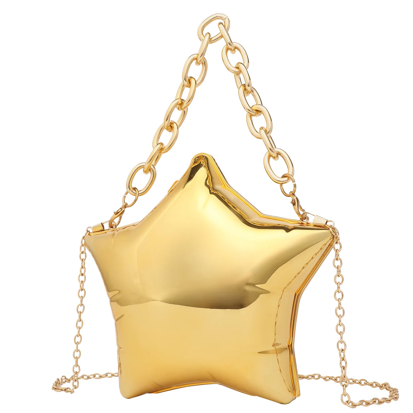 Pentagram Dinner Thick Chain Wrist Bag Crossbody Ladies Clutch Bag Wedding Party Banquet Luxury Handbags Bolso Diseñador De Lujo