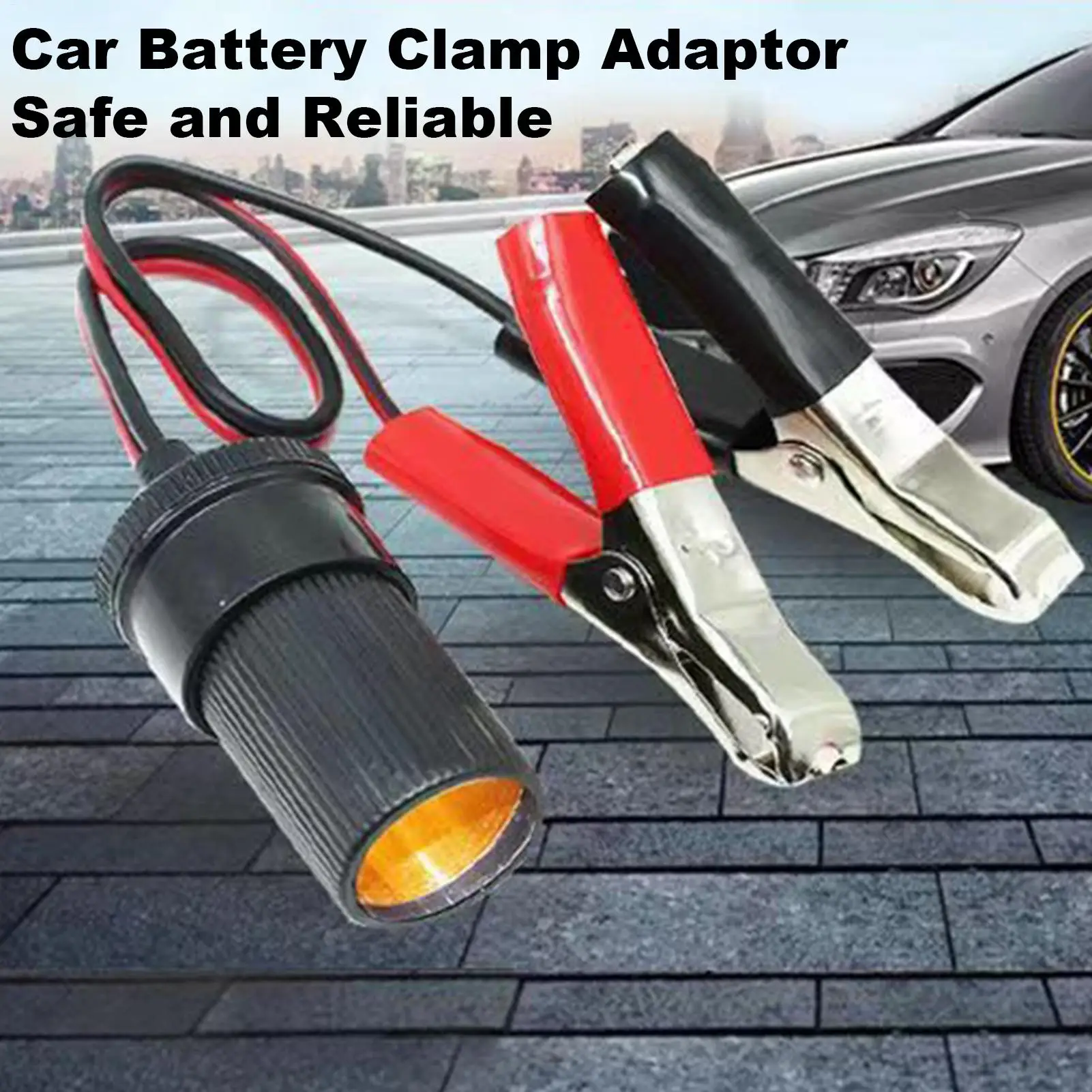 

Car Adapter To Plug Socket Car Battery Crocodile Clips To 12V/24V Lighters Socket Adapter 30A USB Car Charger LighterSocket Car