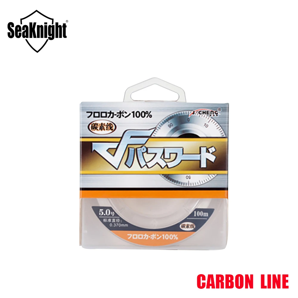 SeaKnight Fluorocarbon Line 50M 100M 0.141-0.778mm 1.5-25.7KG Carbon Fiber Line Monofilament Nylon Wire Leader Strong Crap Lines