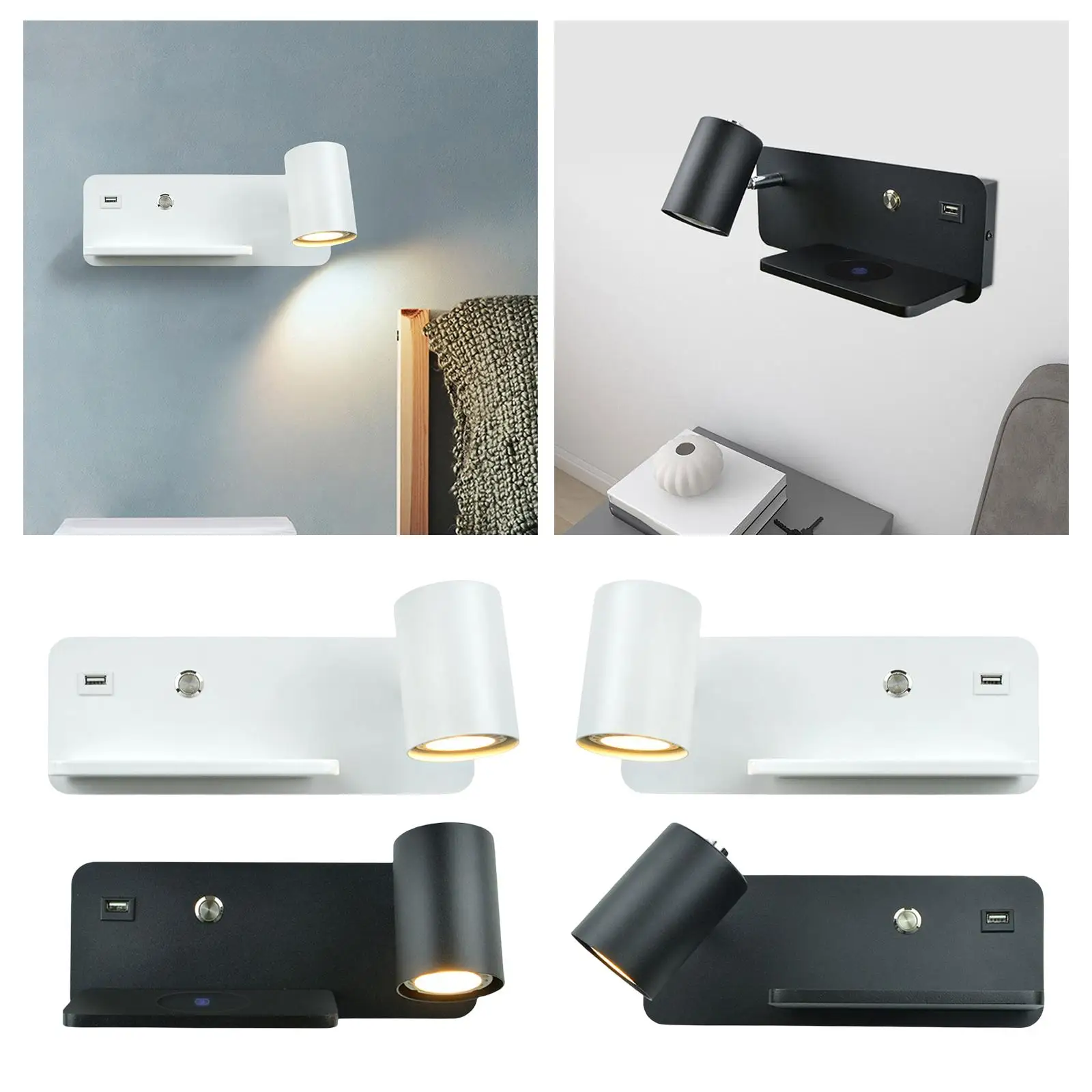 

Светодиодный прожектор Gu10 для помещений с USB-портом, беспроводная зарядка для спальни