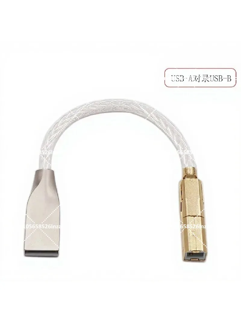 Silver Audio Cable Type-C to Type-C to Lightning to Micro USB-A USB-B for HiFi Headphone OTG Adapter