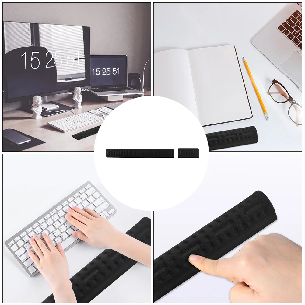 Repose-poignet pour clavier, 1 ensemble, tapis de souris, mousse à mémoire de forme antidérapante, Support de poignet, coussin de souris de jeu, Protection confortable des articulations des mains