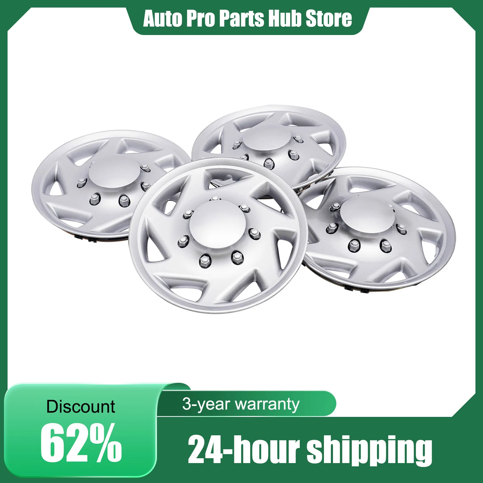 

Набор из 4 колес, крышка клапана двигателя, для 99-18 Ford Econoline E250 E350 E450, серебристый, металлический пластик, авторемонтная крышка