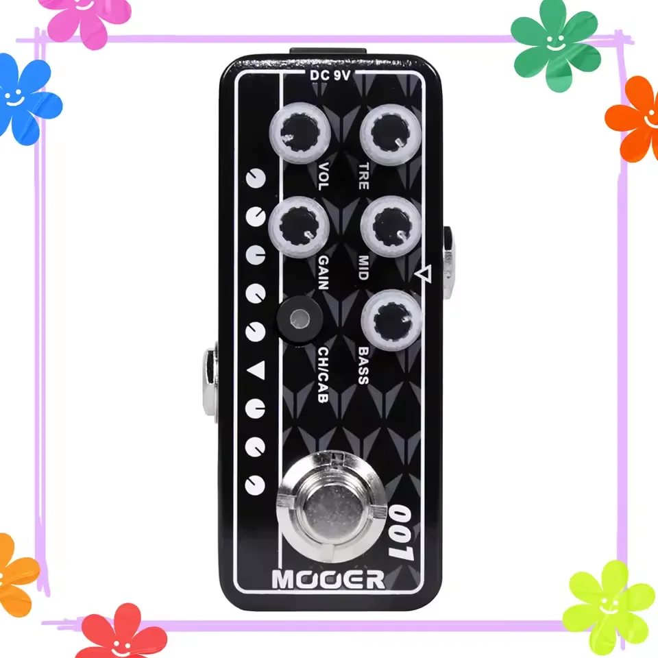 MOOER 001 Gasolinera Guitarra efecto Pedal alta ganancia Preamplificador Digital efecto preamplificador True Bypass Pedal piezas de Guitarra eléctrica