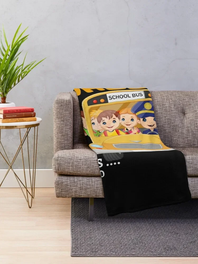 back to school funny the wheels on the bus toddler kids boys Throw Blanket Sleeping Bag Tourist Blankets