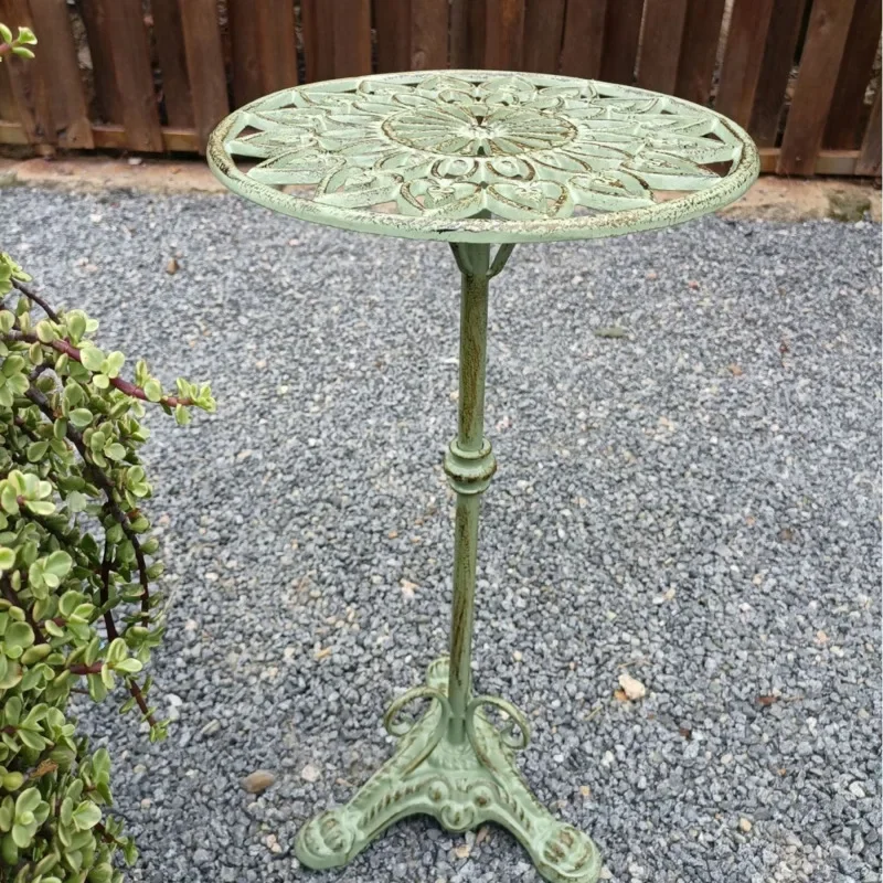 European Style Cast Iron Flower Pot Base, Retro Do Old Plant Stand, Hollow Out Design, Storage Shelf, Courtyard Garden Holder