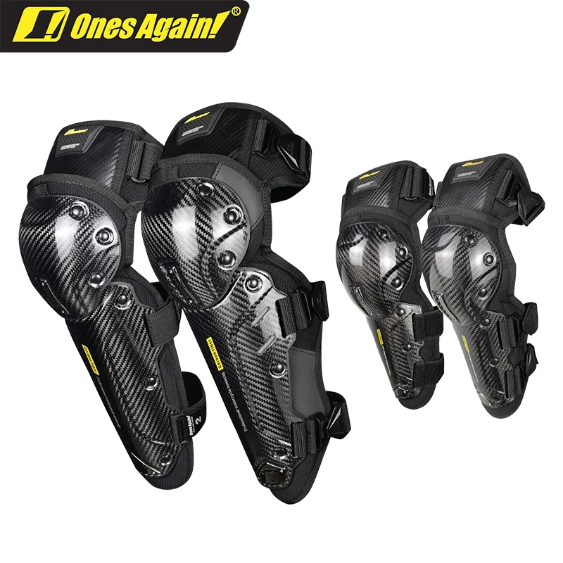 

Ones Again! Motorcycle Elbow Guards Night Reflective Comfortable Breathable Four Season Carbon Fiber Men Knee Brace Elbow Pads