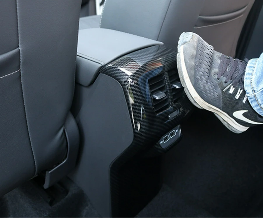 Interior Accessories For VW Volkswagen T-Cross T Cross 2019 - 2023  Rear Air Outlet Decorative Frame Anti-kick Protective Cover