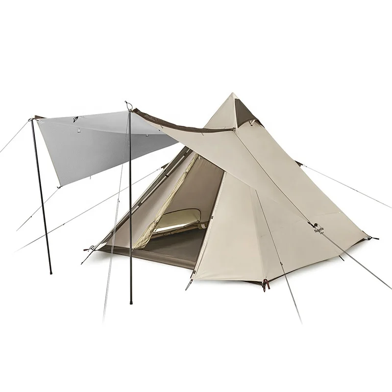 Naturehike outdoor camping double layer UV protection Indian pyramid automatic tent