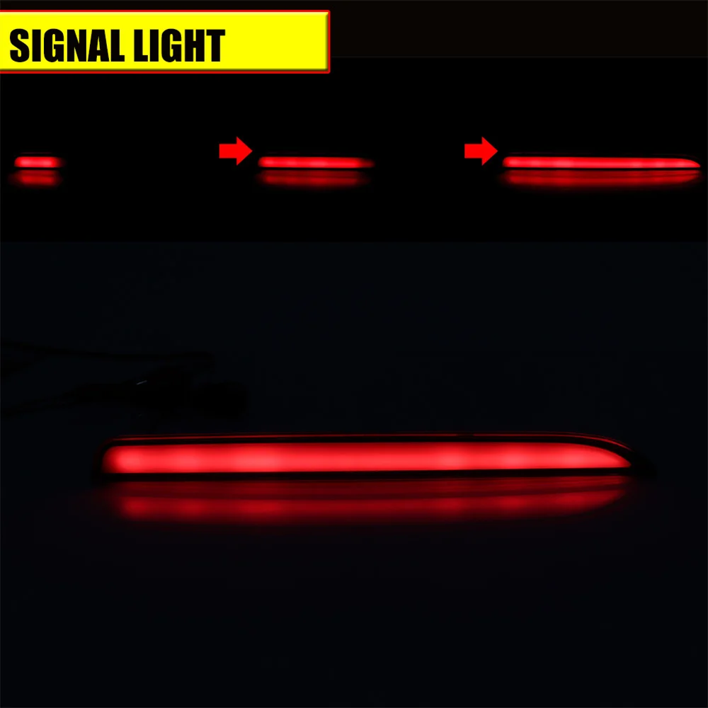 

For 2016-2019 Ford Explorer 3D Optic Red LED Rear Bumper Reflector Tail/Brake Lights Rear Fog Lamps & Dynamic Turn Signal Lights