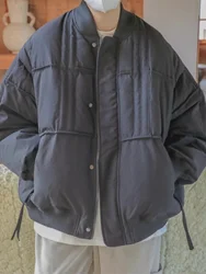 Design Baseball Collar Cotton Jacket Men's And Women's Cotton Plush Coat Thickened And Warm Loose Plush Jacket Clothes