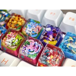 Pokemon Resin Keycaps Umbreon Anime Customized Micro Landscape Mechanical Keyboard DIY Keycaps Cute Keyboard Accessories Gifts