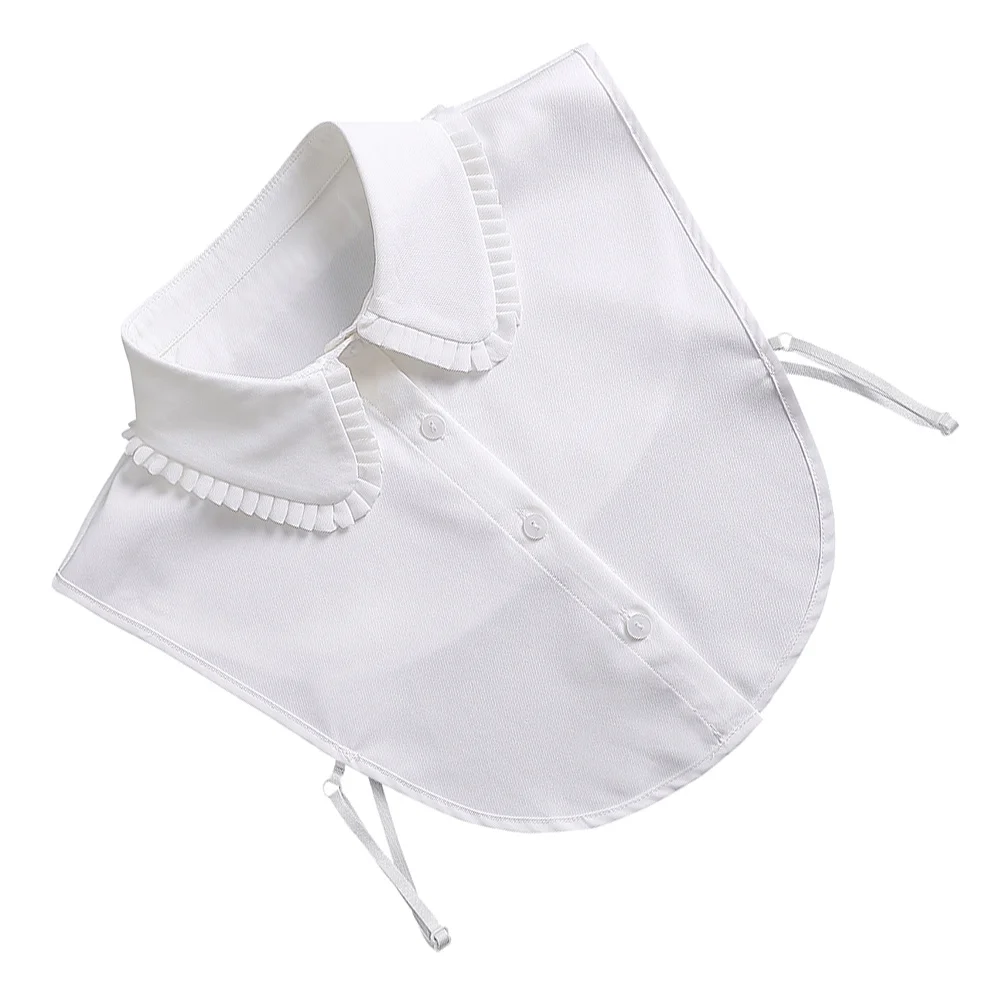 Detachable Fake Collar Faux Shirt Chiffon Blouses for Women Casual Costume Collars False