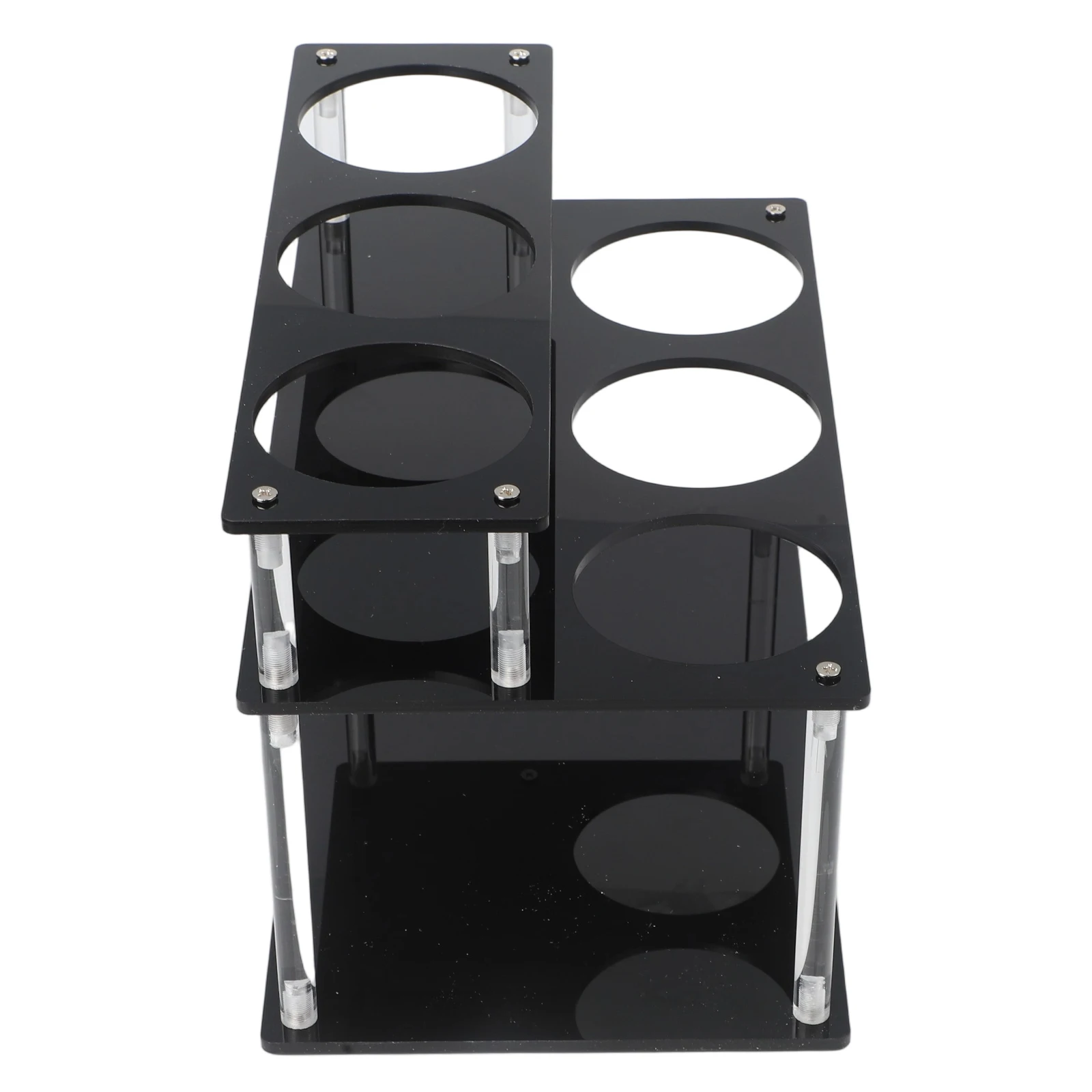 

Прозрачная акриловая полка для хранения кофейных сиропов, 2-х уровневый органайзер для эффективного использования на кухне, простая сборка и обслуживание