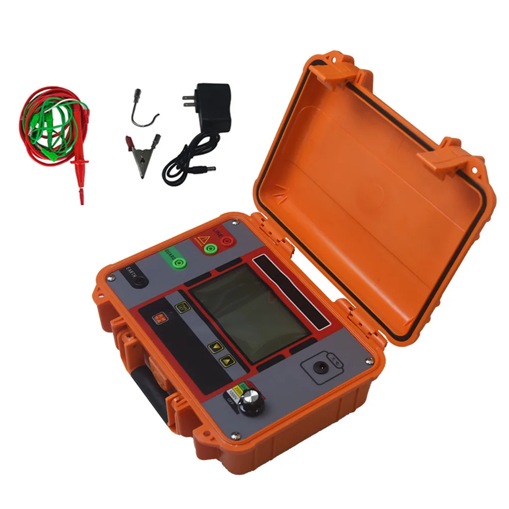 جهاز اختبار مقاومة العزل الرقمي عالي الدقة Megohm متر 1KV-10KV Megohmmeter الفولتميتر اختبار الدائرة متر Megameter