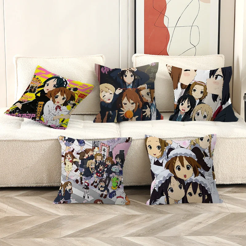 

K-On Anime Pillow Cover For Bedroom Room And Living Room Sofa Decorative Cushion Cover