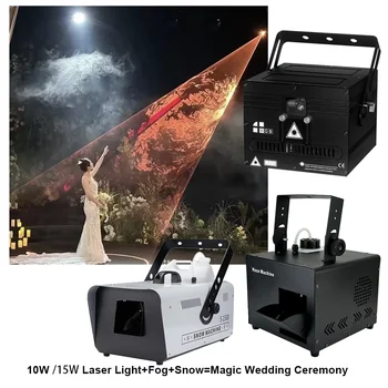 RGB 풀 컬러 레이저 램프, 3D 프로젝터, Dj 디스코 파티 무대, 크리스마스 쇼 빔, 결혼식 첫 댄스 이벤트 콘서트, 10W, 15W, 20W