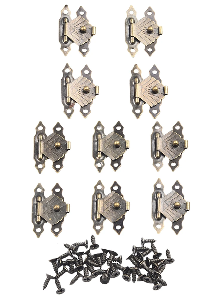 Padlock Hasps Latch Latch Hook Retro Silver 10pcs 30*18mm Antique Bronze Clasp Lock Gold Hasps Latch Brand New