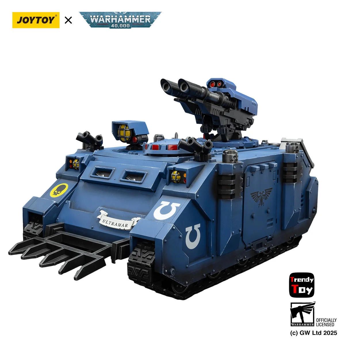 【Prevendita】JOYTOY Warhammer 40K Ultramarines Razorback con Twin Lascannon 1/18 Action Figure Toys