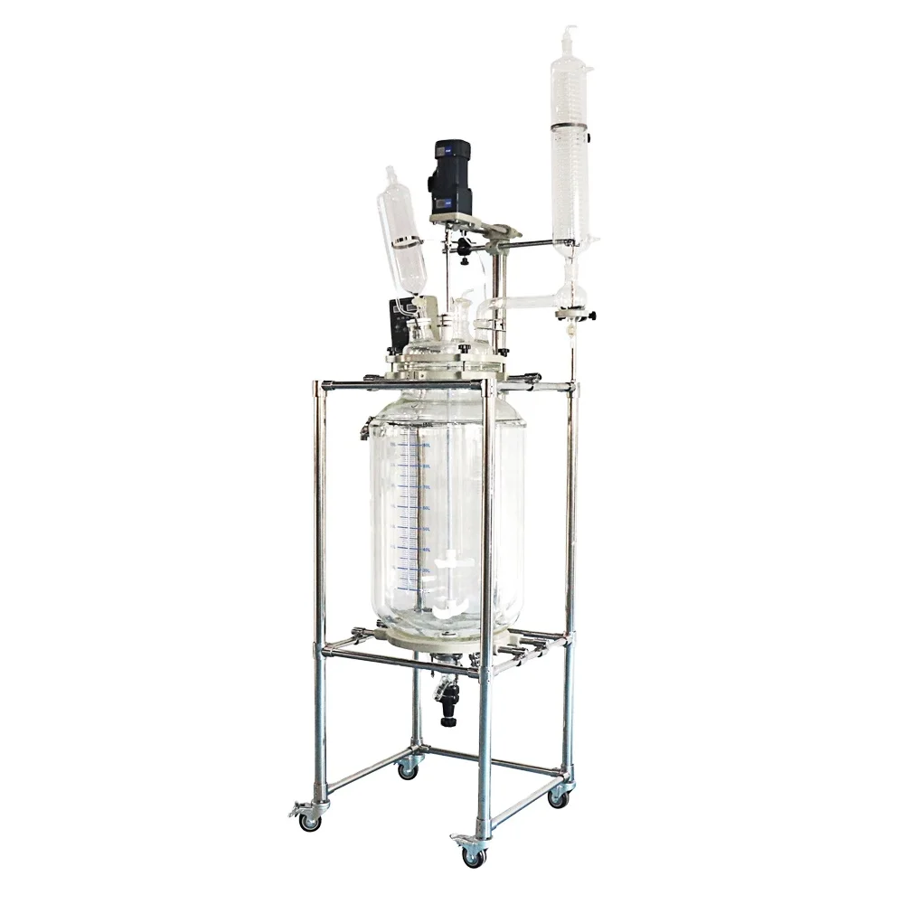 

2024 Hot sale Lab Chemical Jacketed Glass Reactor 10L