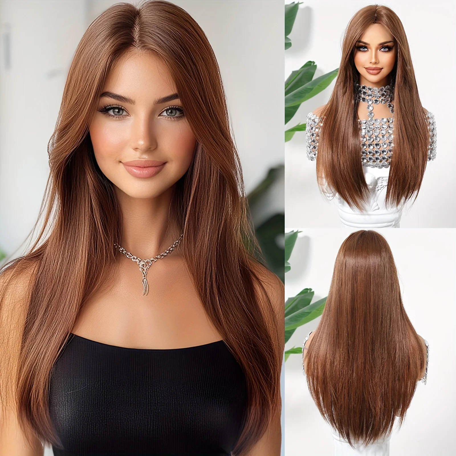 

Женский парик (1 шт.) - синтетические волосы, модный и удобный, подходит для повседневной носки.