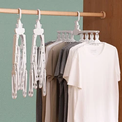 Newest Magic Hanger Folding Pants Rack Telescopic Household Multi-Function Pants Wardrobe Hanging Pants Storage