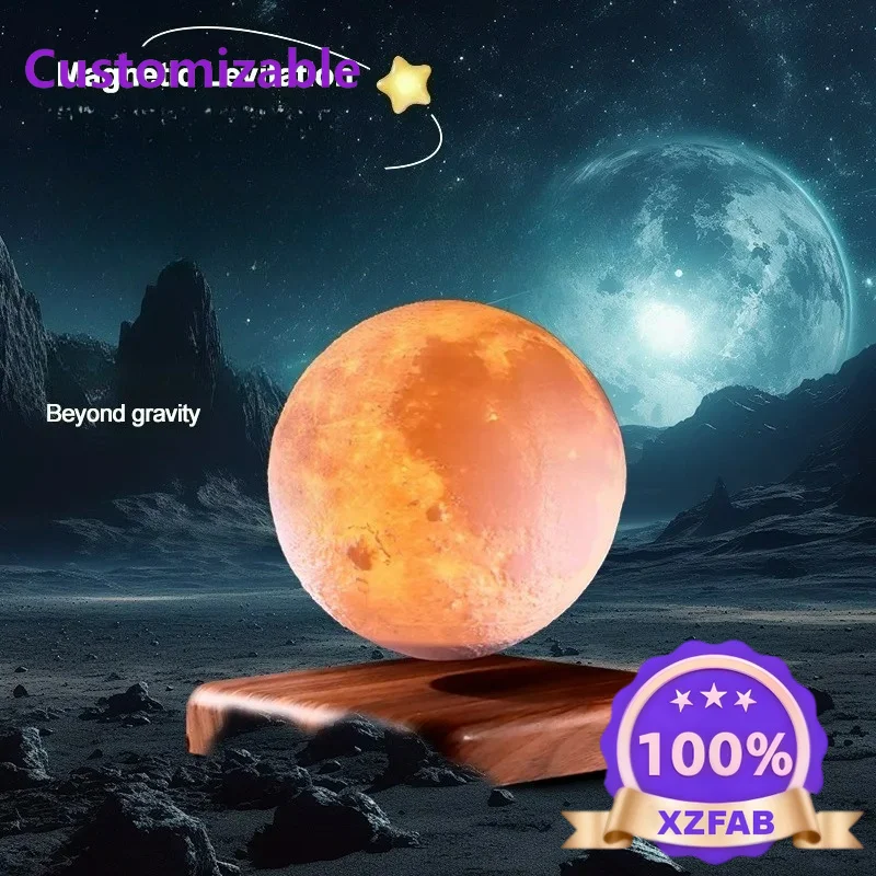 Factory Direct 2026 Maglev moon light ornament desktop ambient light bluetooth speaker