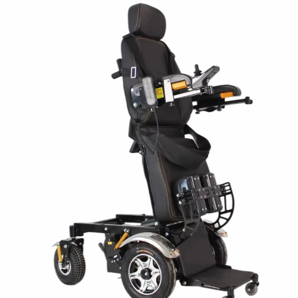 Electric Standing Wheelchair, Recline Leg Lift, Remote Control, Shock Absorption, Long Journey Comfort, 6 in 1