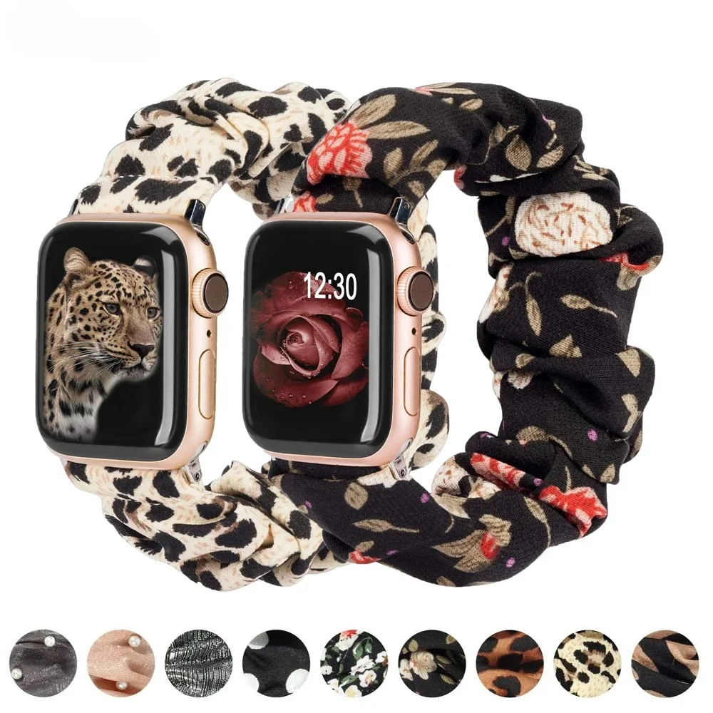 

YAYUU Scrunchie straps for apple watch bands 45/41mm 44/40mm 42/38mm Ultra SE 2 49mm Loop Nylon bracelet iWatch 3 4 5 6 7 8 9 10