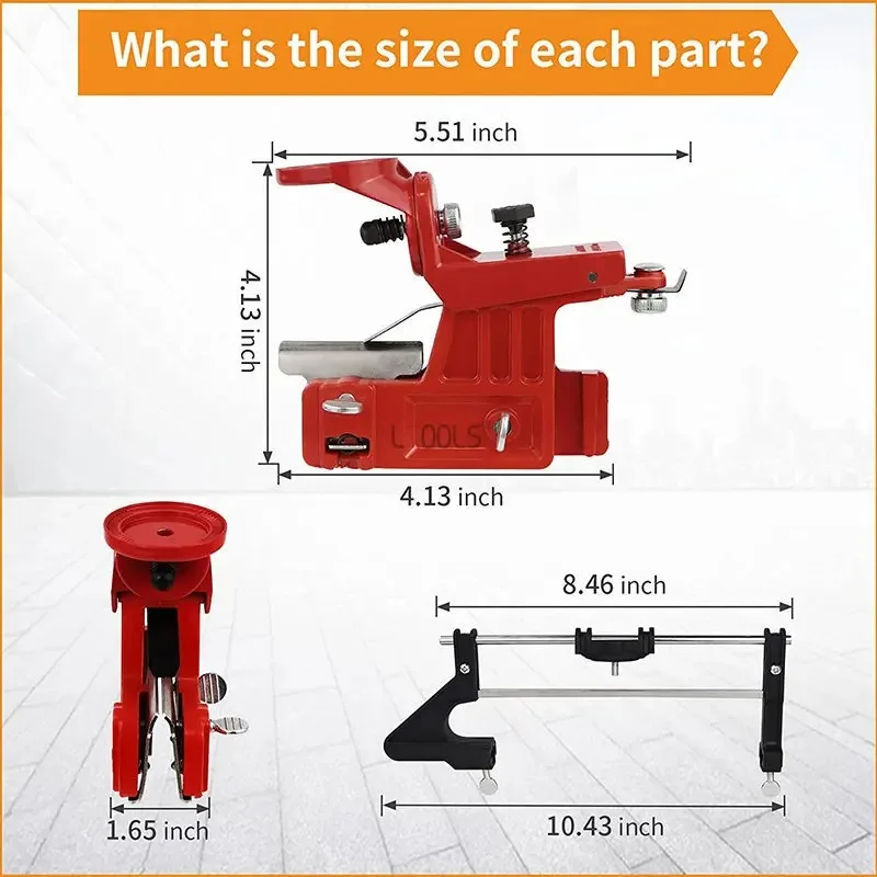 Bar Mounted Manual Chain Sharpener Chainsaw Saw Chain Filing Guide Tools Bar-Mount Fast Grinding Saw Hand Pushed Chains Grinder