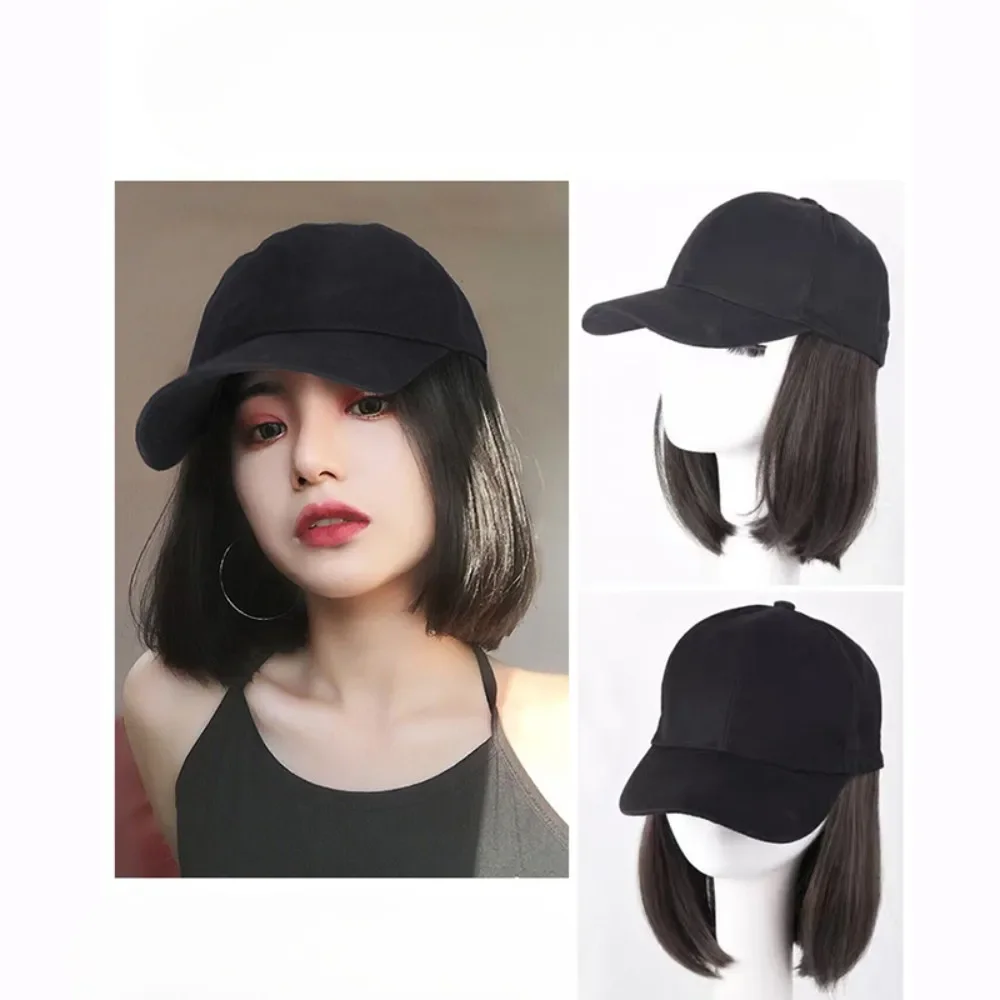 Cool All-in-one Baseball Cap Synthetic Wig Hip-Hop Simulation Short Straight Wigs Fashion Hairdressing