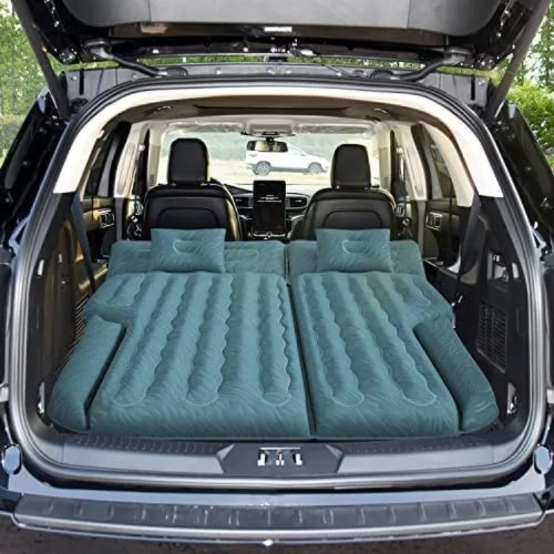Outdoor camping car inflatable custom PVC single double flocking car mattress