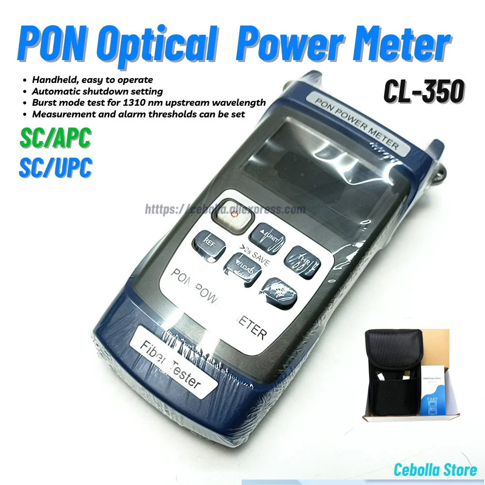 

CL-350U/A Fiber Optical PON Power Meter UPC/APC Port FTTX/ONT/OLT 1310/1490/1550Nm As AUA-350U/A