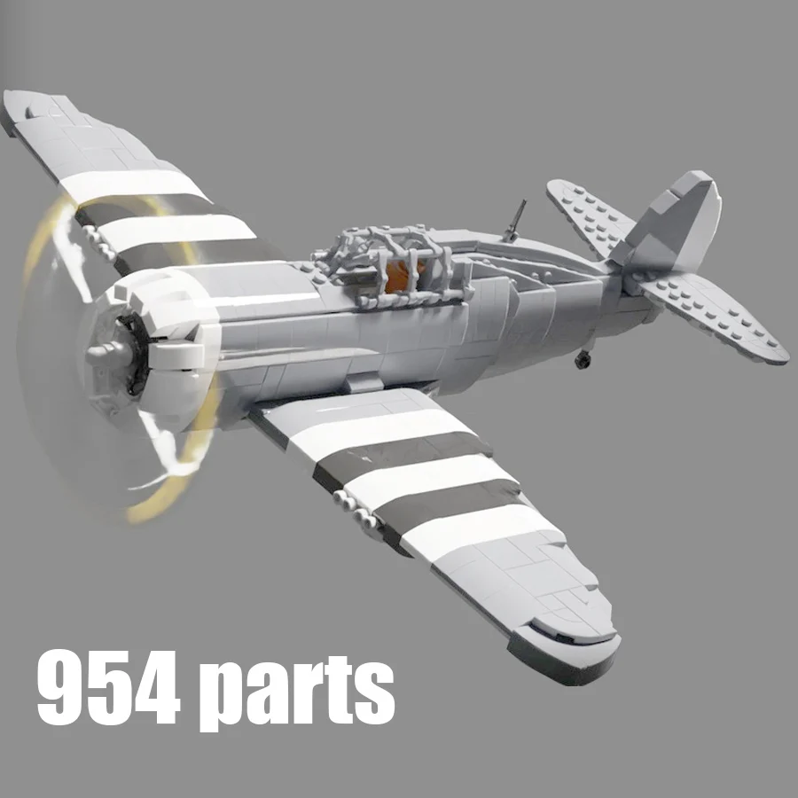 954 pcs models  blocks moc World War II aircraft Air Force airplane Birthday present